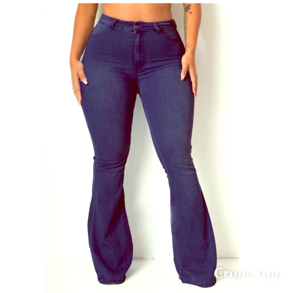 Babes and felines THE CHER CURVY JEAN -DARK WASH-